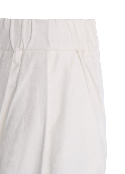 C/L UNEVEN THREAD SERGE TUCK PANTS