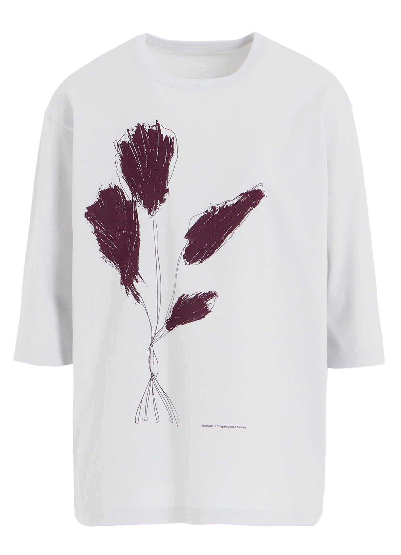 20/1 COMBED JERSEY BOUQUET PRINT 3/4 SLEEVE SHIRT