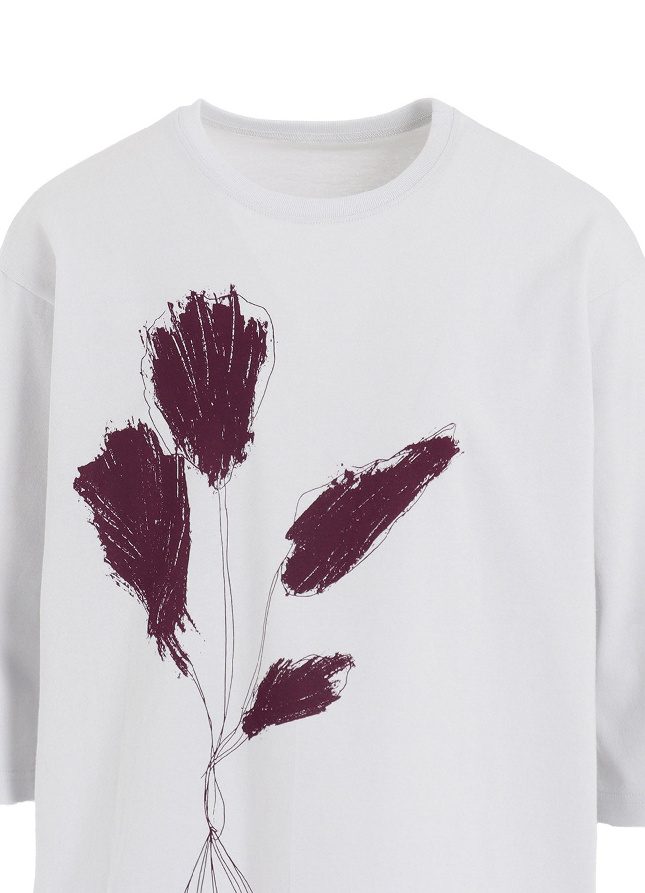 20/1 COMBED JERSEY BOUQUET PRINT 3/4 SLEEVE SHIRT