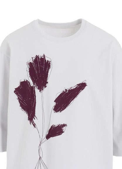 20/1 COMBED JERSEY BOUQUET PRINT 3/4 SLEEVE SHIRT