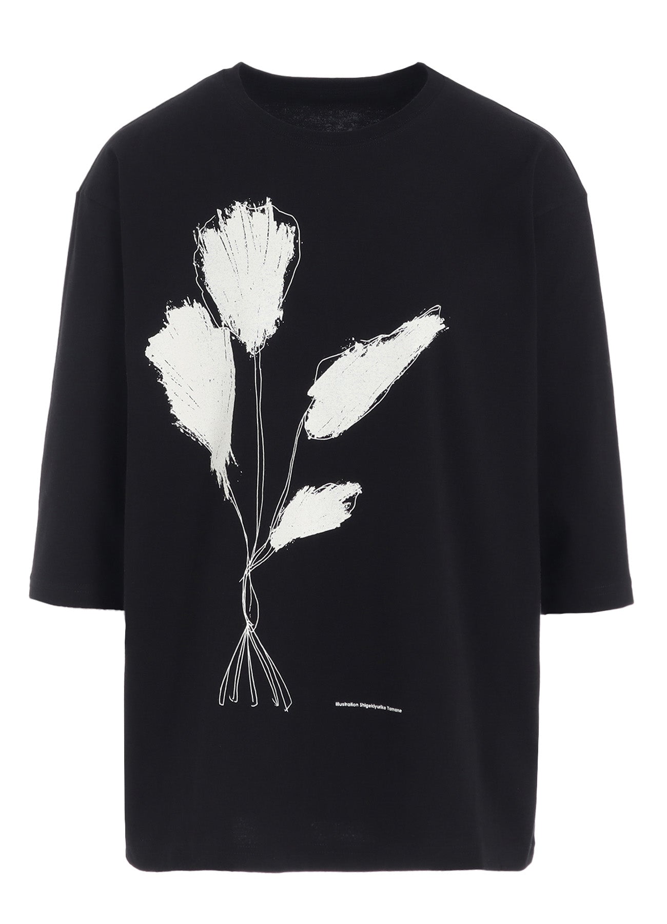 20/1 COMBED JERSEY BOUQUET PRINT 3/4 SLEEVE SHIRT – THE SHOP YOHJI