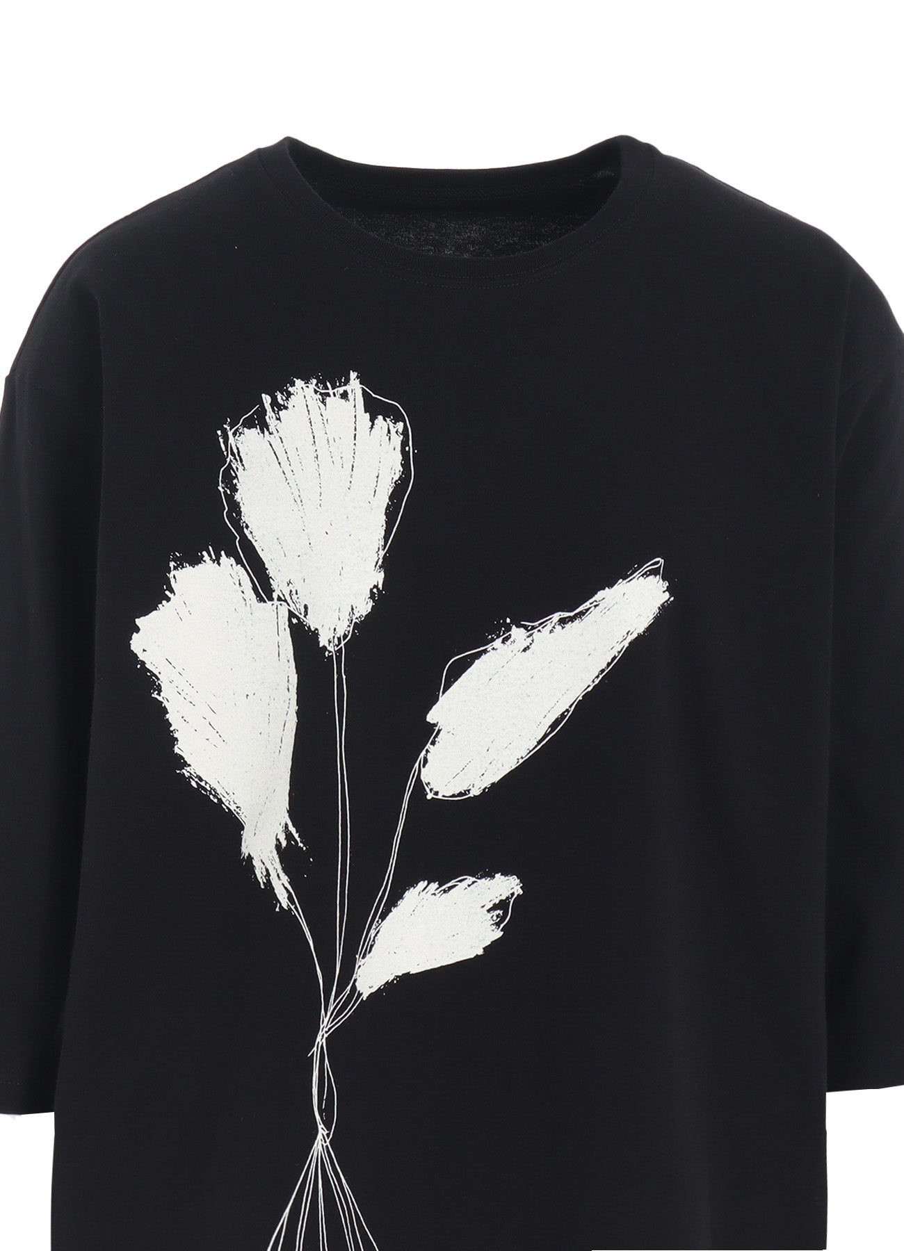 20/1 COMBED JERSEY BOUQUET PRINT 3/4 SLEEVE SHIRT