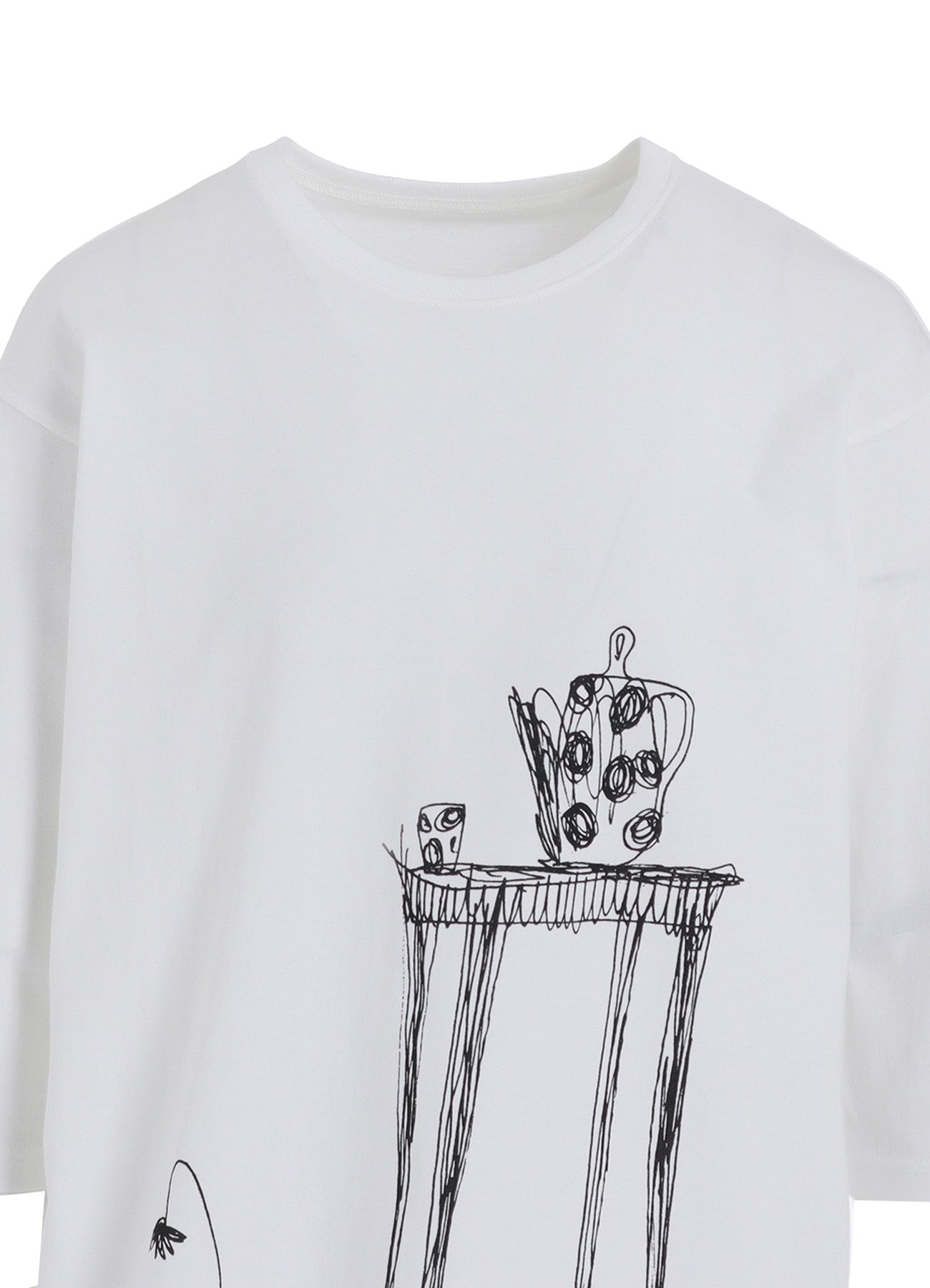 20/1 COMBED JERSEY POT & TABLE PRINT 3/4 SLEEVE SHIRT