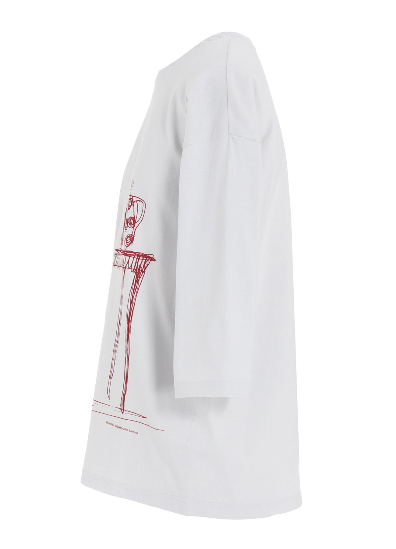 20/1 COMBED JERSEY POT & TABLE PRINT 3/4 SLEEVE SHIRT