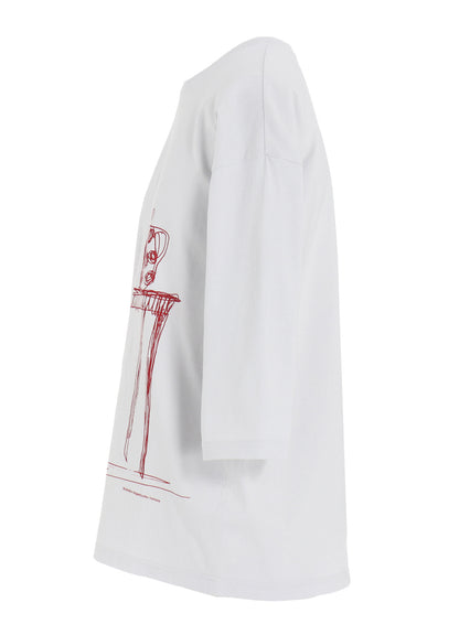 20/1 COMBED JERSEY POT & TABLE PRINT 3/4 SLEEVE SHIRT