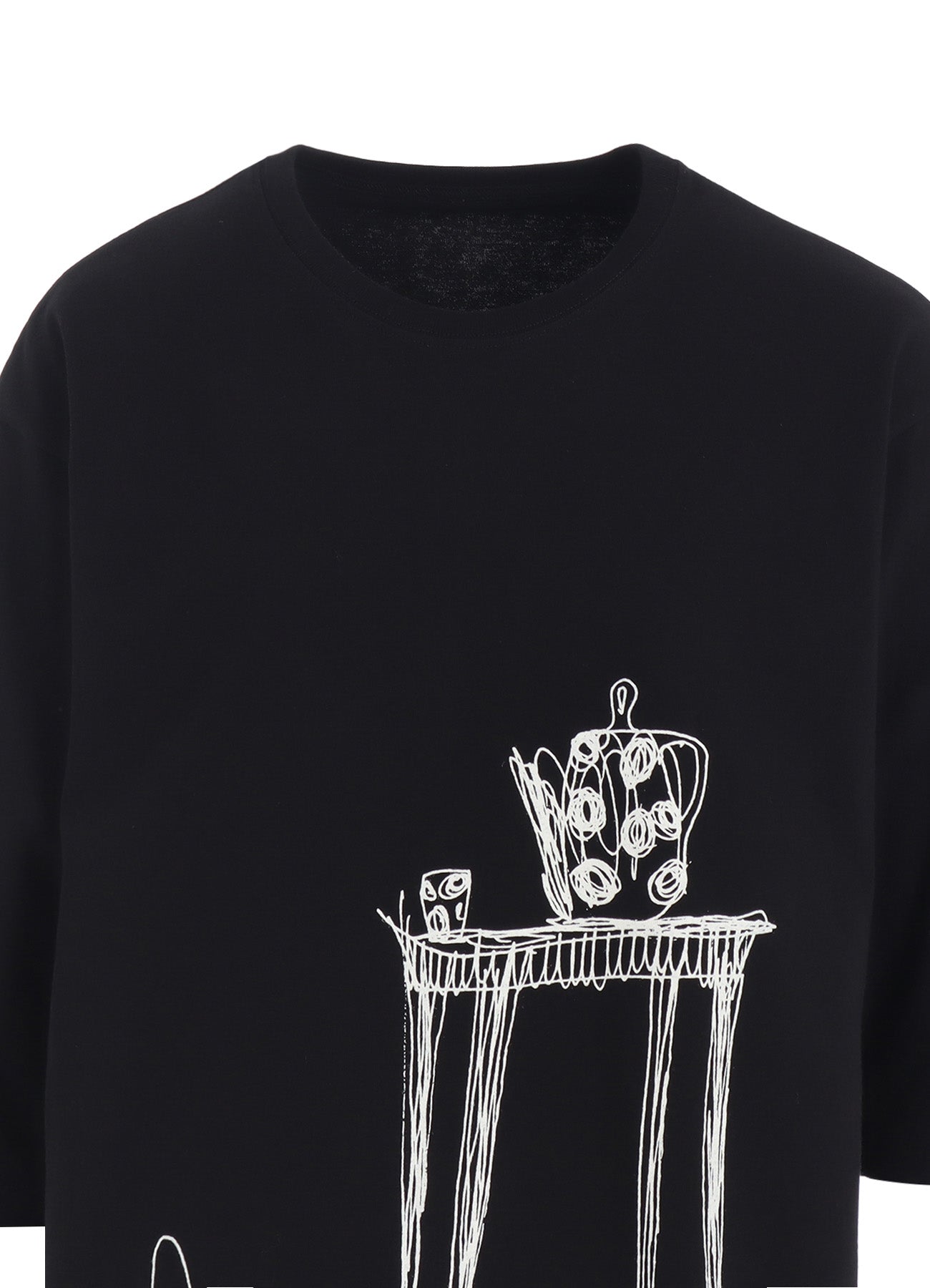 20/1 COMBED JERSEY POT & TABLE PRINT 3/4 SLEEVE SHIRT