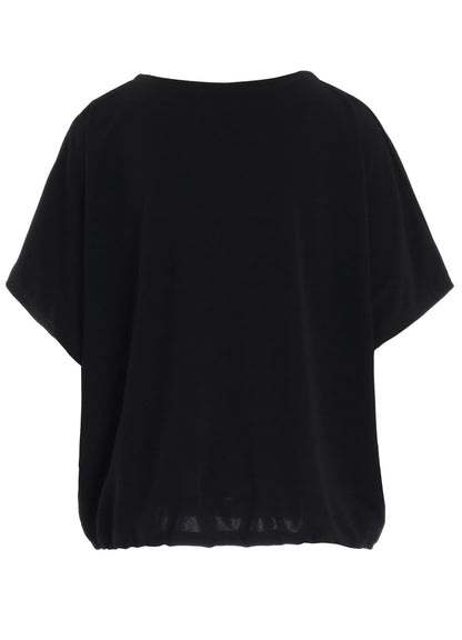 HARD TWIST SMOOTH HALF SLEEVE PULLOVER