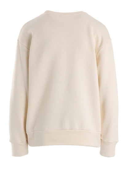 COTTON CELLULOSE FLEECE TAPE EMBROIDERY PULLOVER