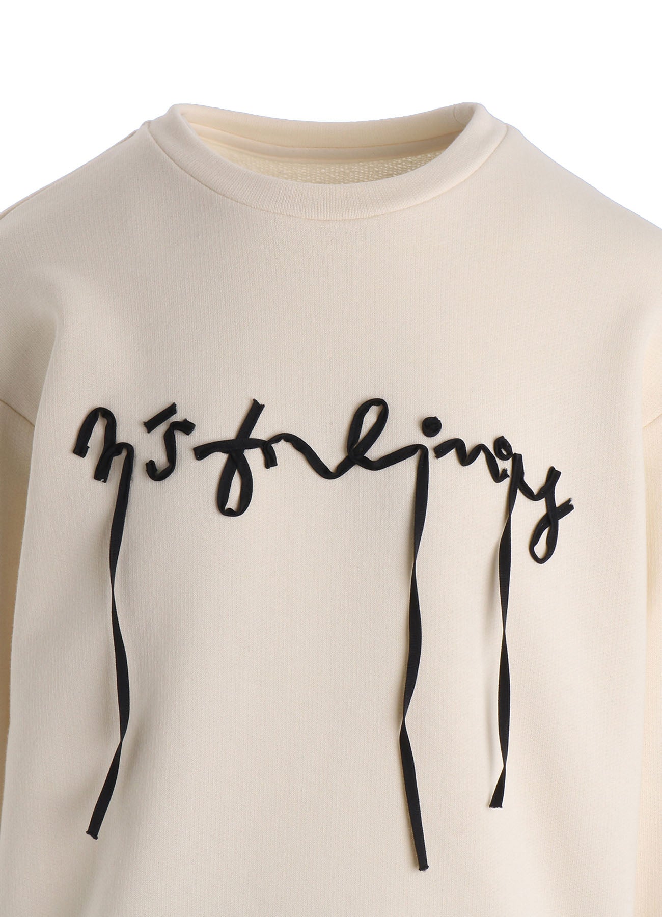 COTTON CELLULOSE FLEECE TAPE EMBROIDERY PULLOVER