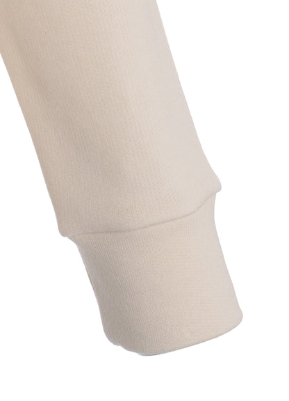 COTTON CELLULOSE FLEECE TAPE EMBROIDERY PULLOVER