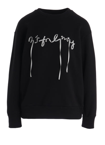 COTTON CELLULOSE FLEECE TAPE EMBROIDERY PULLOVER