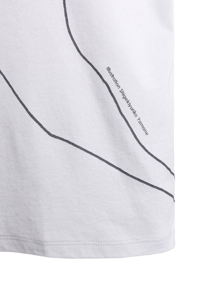 COTTON RAYON JERSEY DRAWING PRINT SHIRT