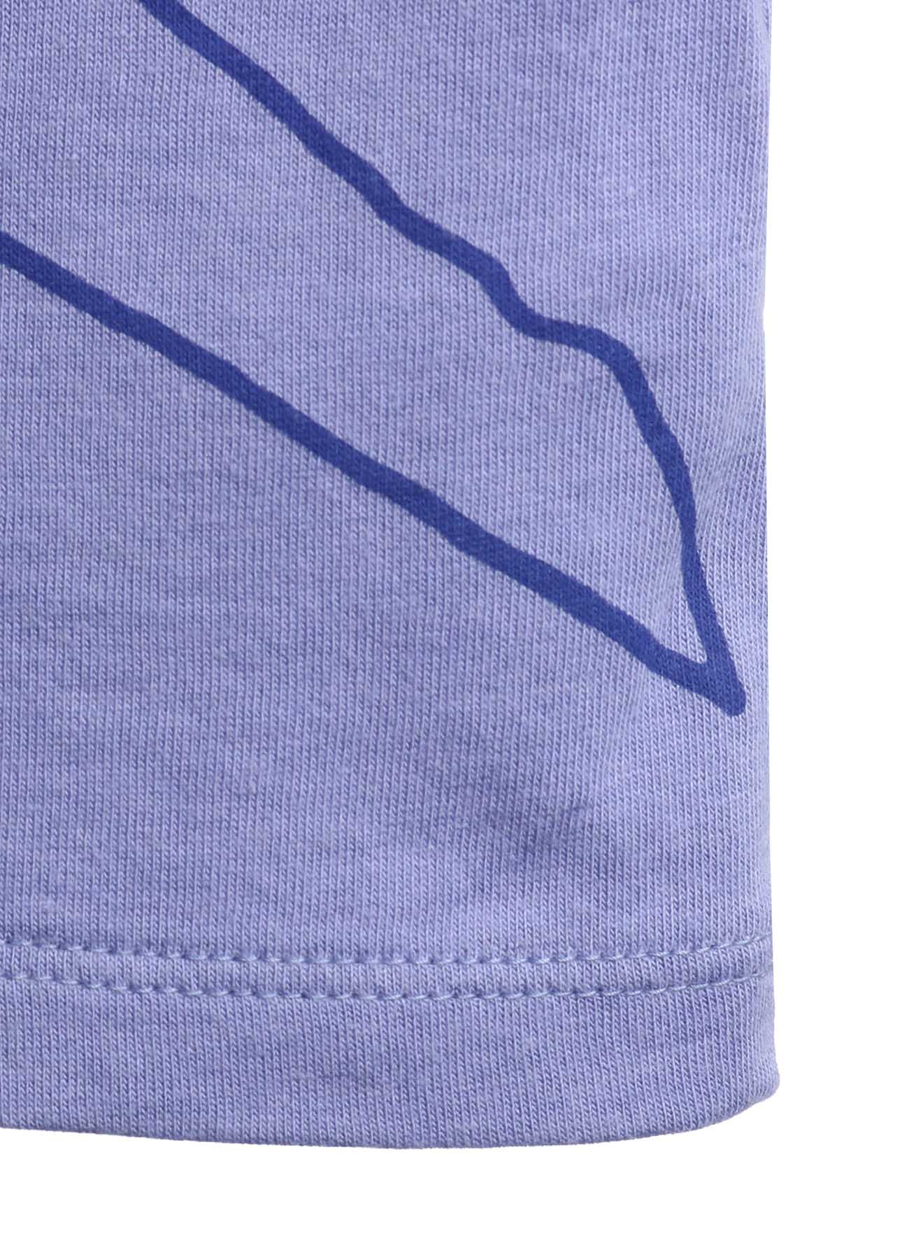 COTTON RAYON JERSEY DRAWING PRINT SHIRT