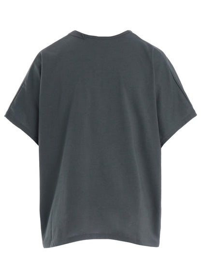 30/1 COMBED ASYMMETRIC COLLAR PULLOVER