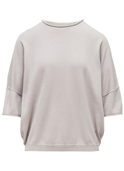 COTTON CELLULOSE KNIT PULLOVER