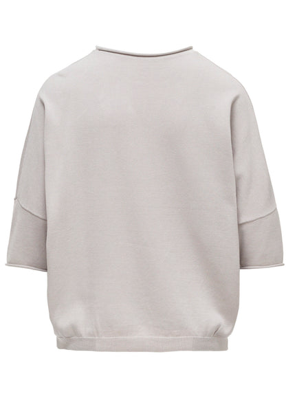 COTTON CELLULOSE KNIT PULLOVER