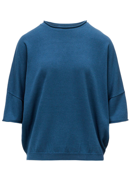 COTTON CELLULOSE KNIT PULLOVER