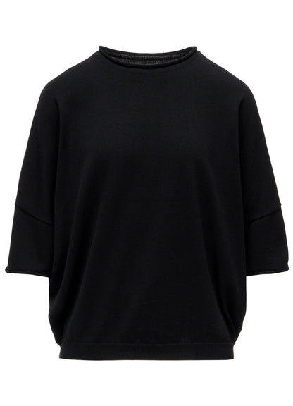 COTTON CELLULOSE KNIT PULLOVER