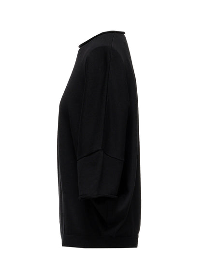 COTTON CELLULOSE KNIT PULLOVER