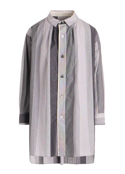 STRIPE SWITCHING SHIRT