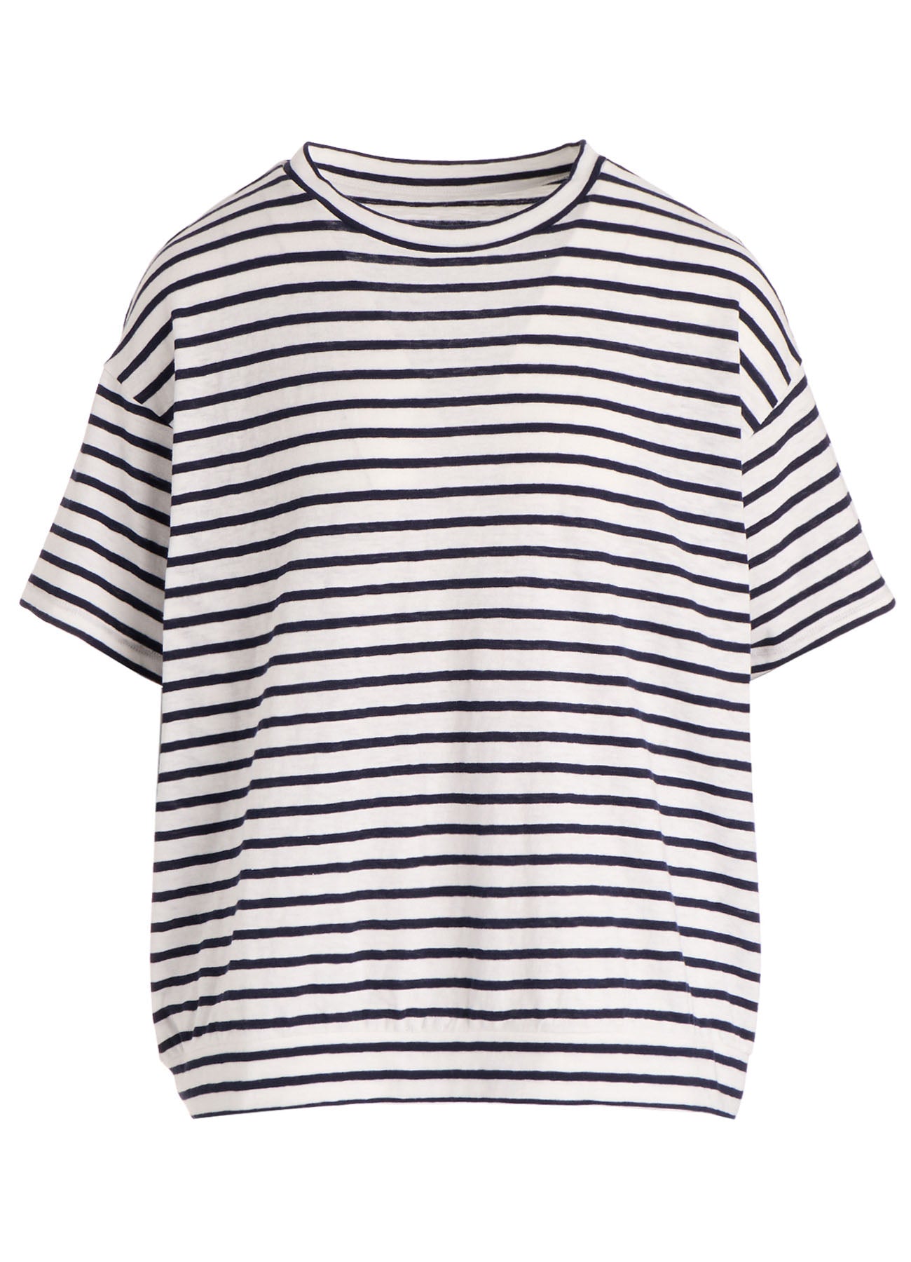 SOFT COTTON JERSEY BORDER SHORT SLEEVE SHIRT