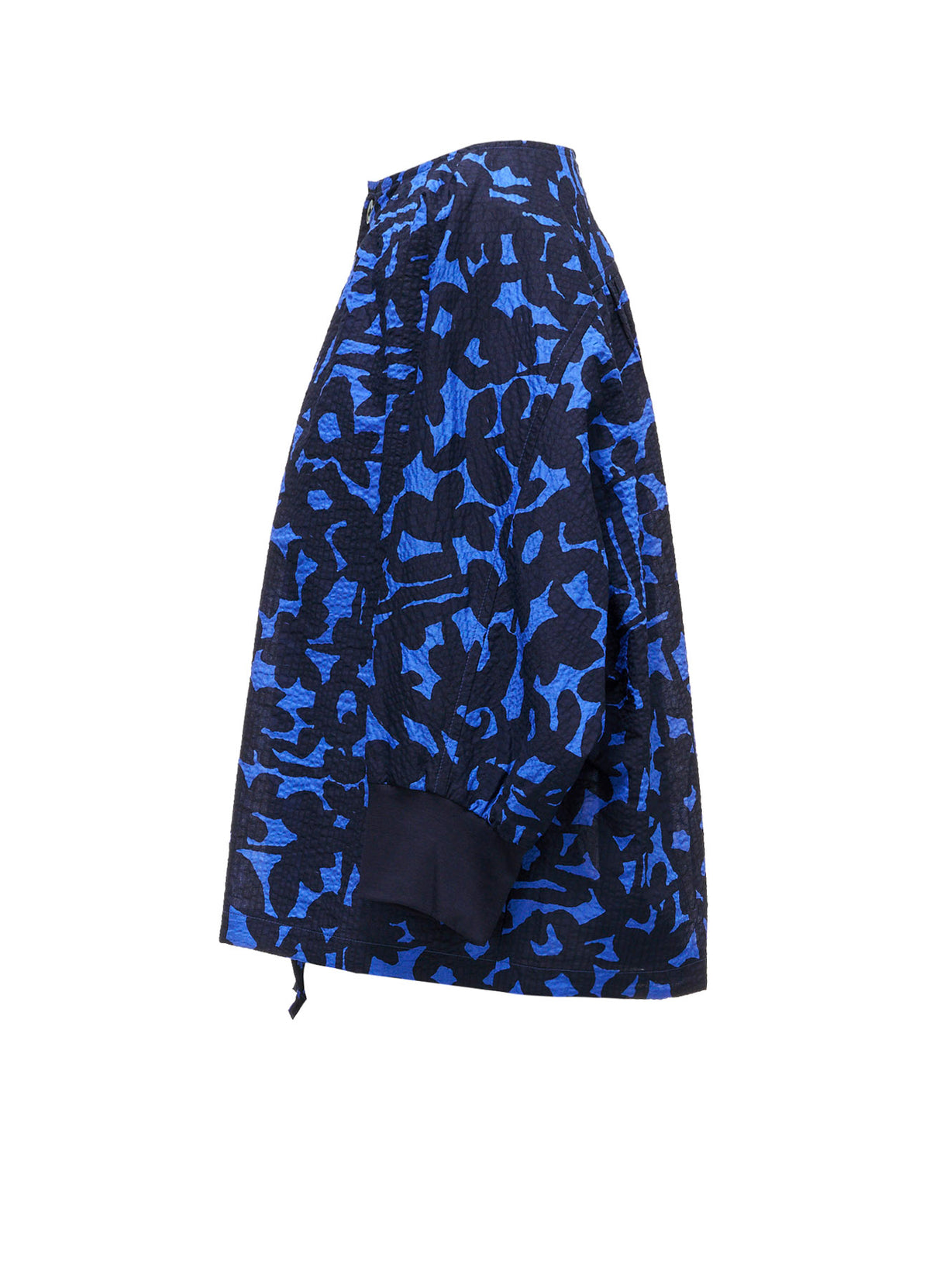 COTTON RIPPLE MOSAIC FLOWER PRINT SHIRT CARDIGAN