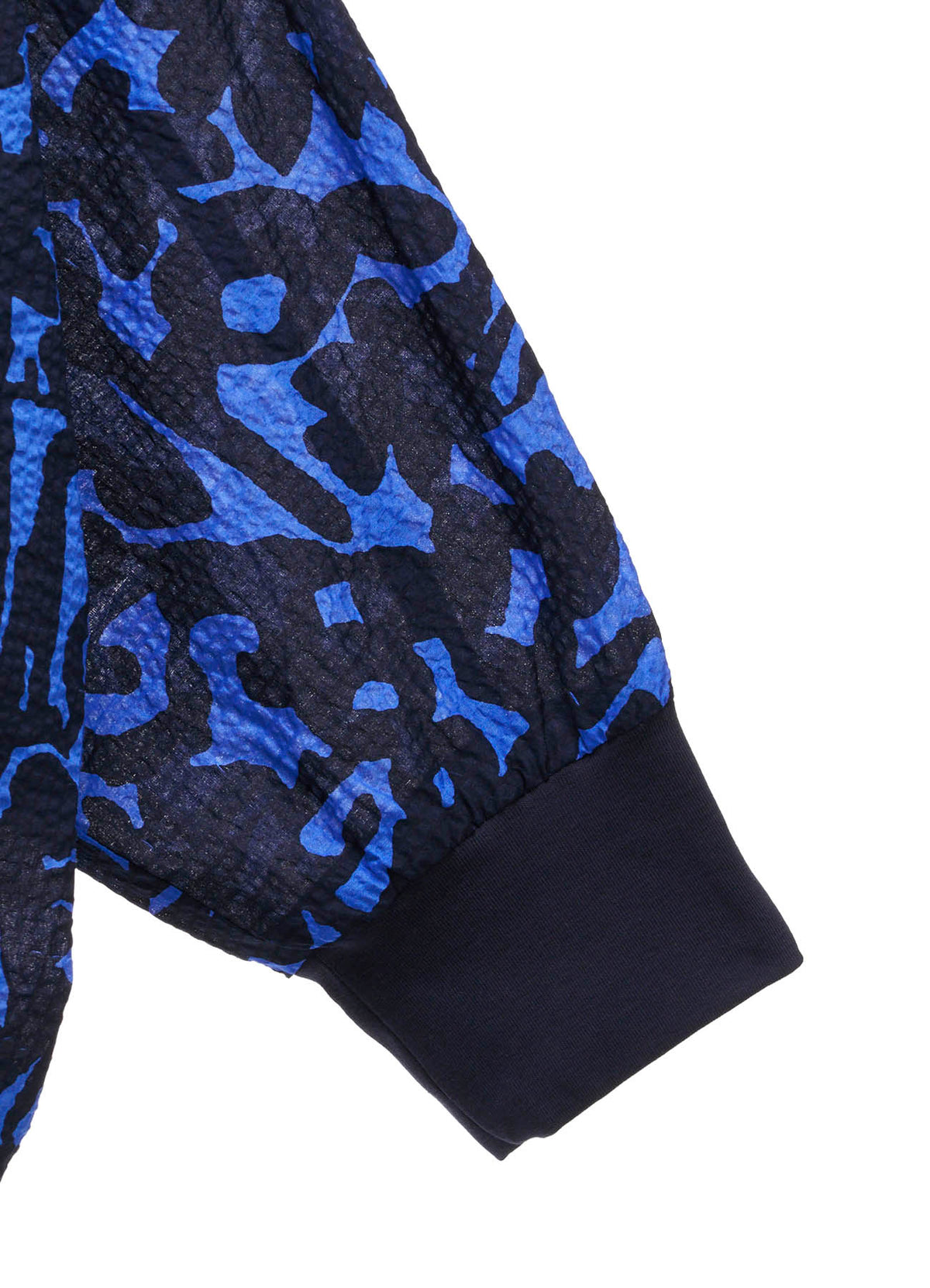 COTTON RIPPLE MOSAIC FLOWER PRINT SHIRT CARDIGAN