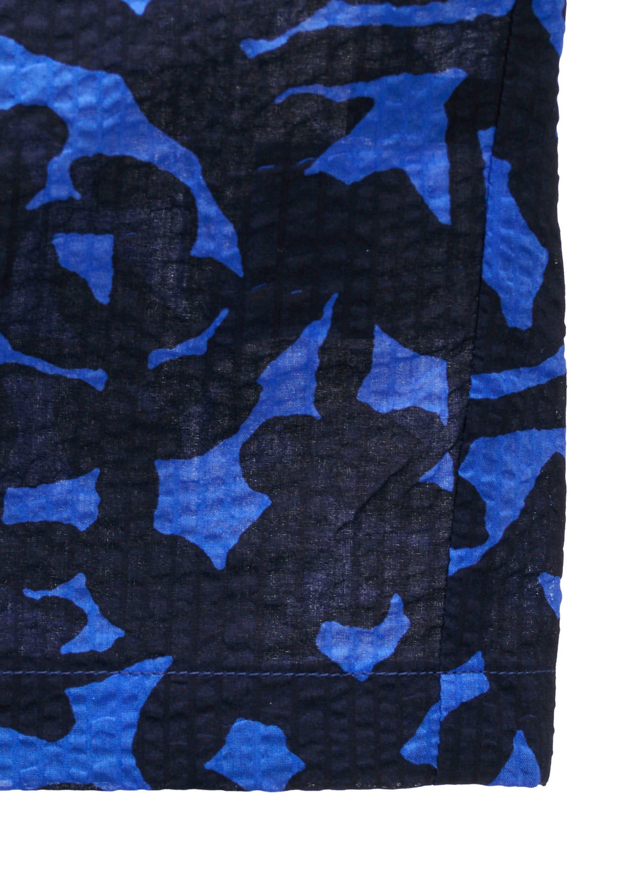 COTTON RIPPLE MOSAIC FLOWER PRINT SHIRT CARDIGAN