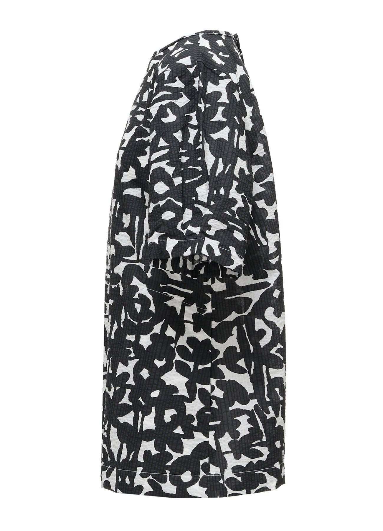 COTTON RIPPLE MOSAIC FLOWER PRINT TUNIC