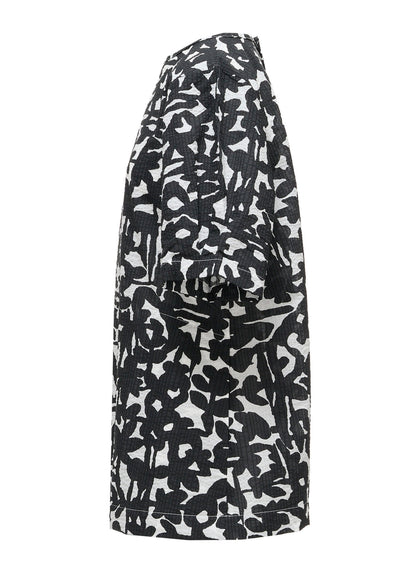 COTTON RIPPLE MOSAIC FLOWER PRINT TUNIC