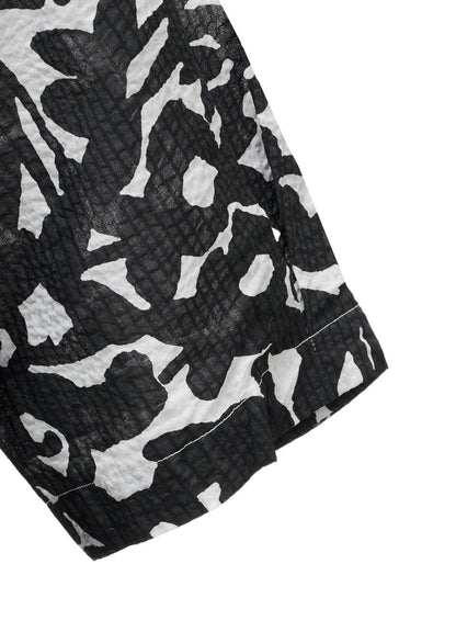 COTTON RIPPLE MOSAIC FLOWER PRINT TUNIC