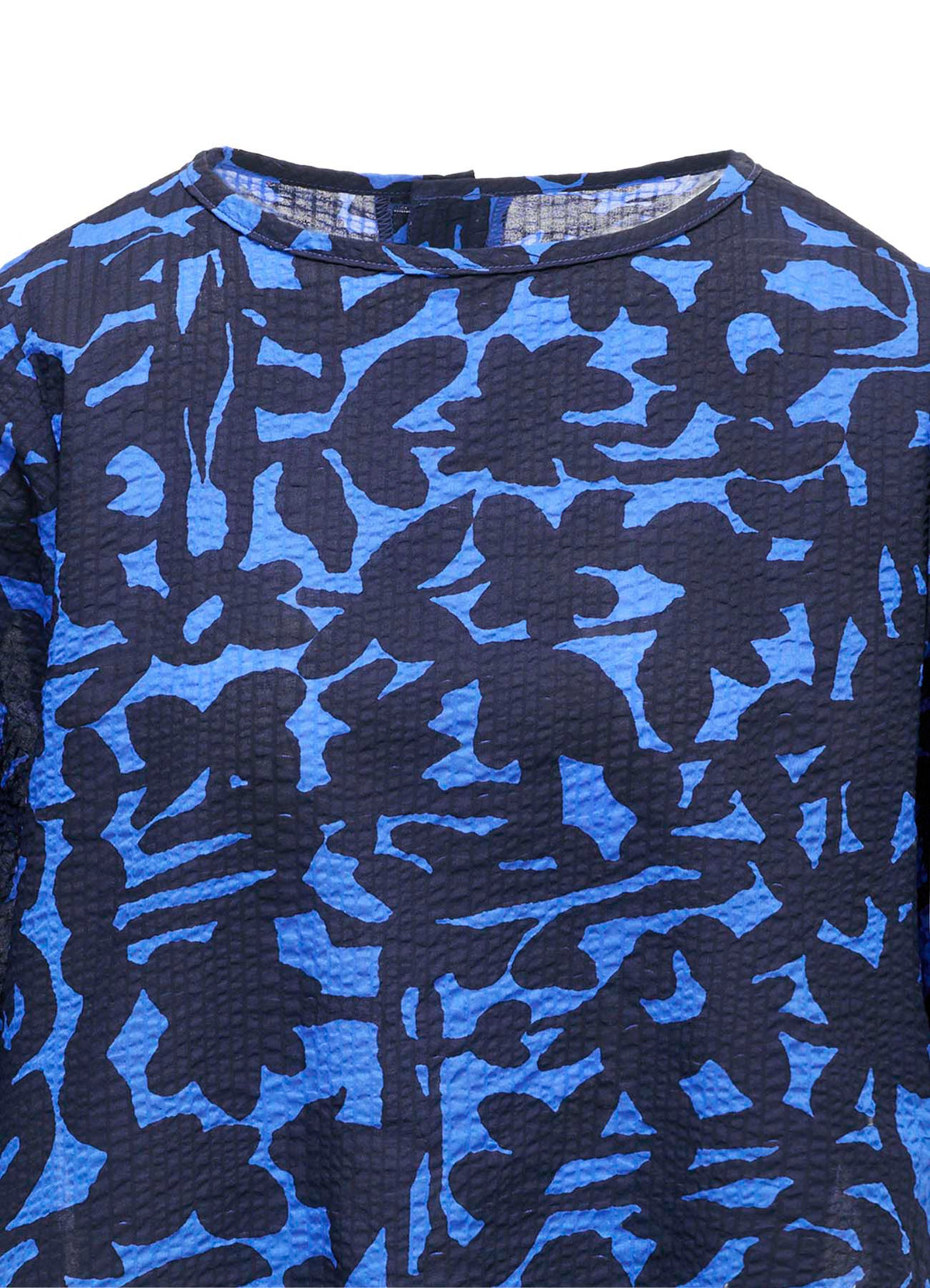 COTTON RIPPLE MOSAIC FLOWER PRINT TUNIC