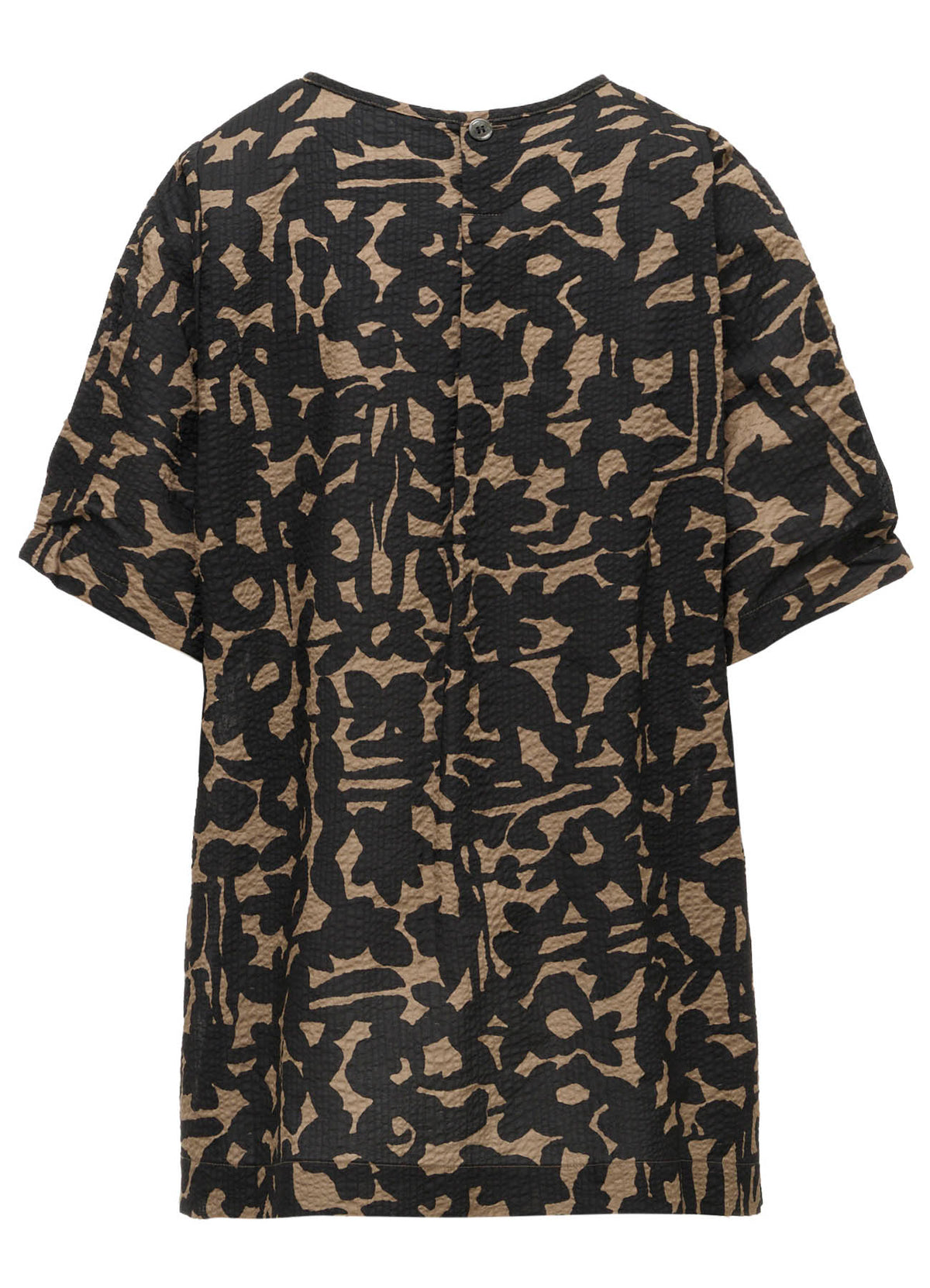 COTTON RIPPLE MOSAIC FLOWER PRINT TUNIC