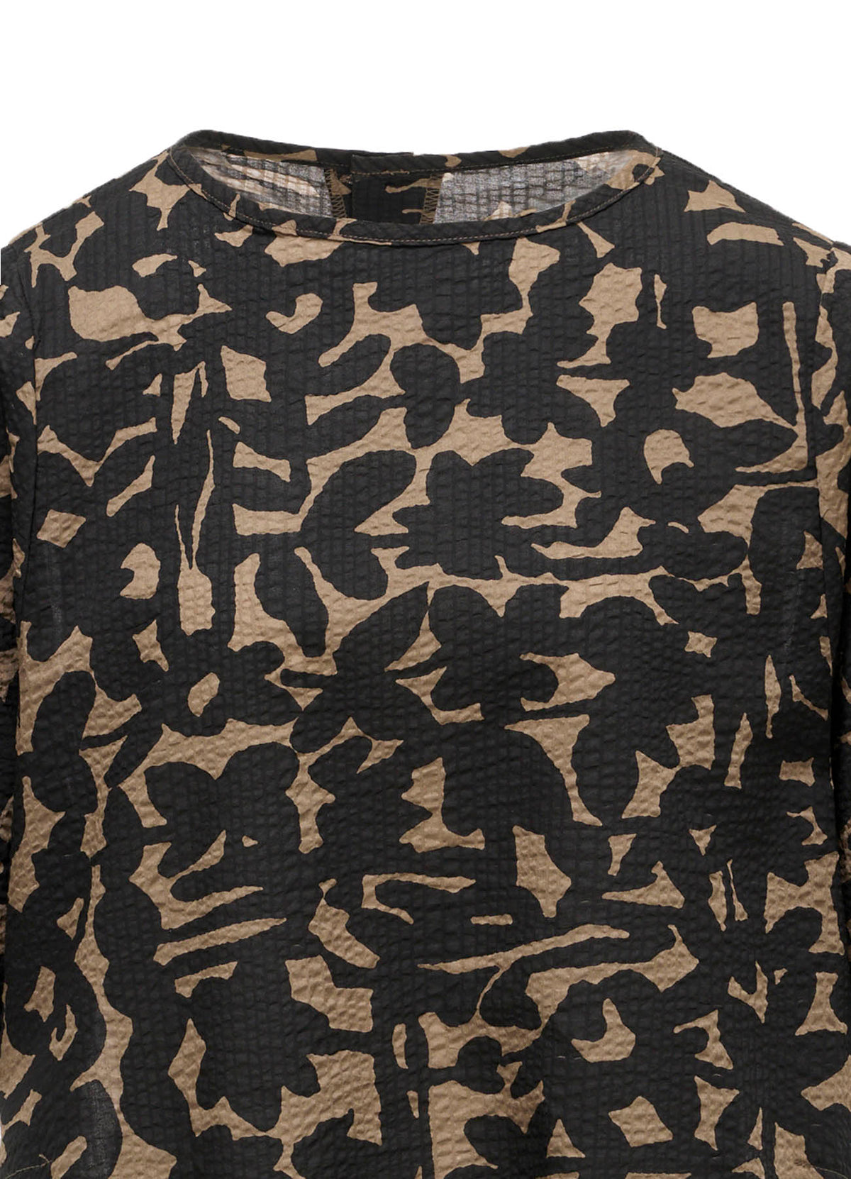COTTON RIPPLE MOSAIC FLOWER PRINT TUNIC