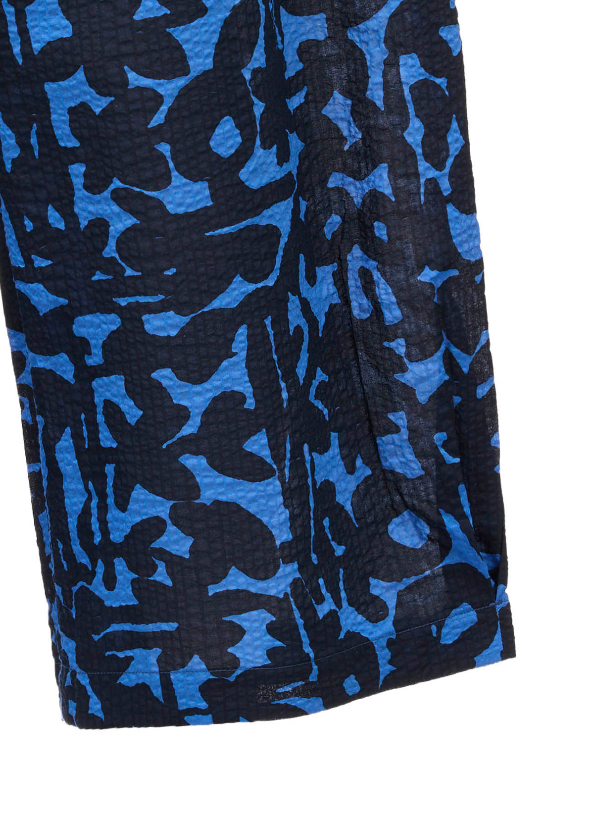 COTTON RIPPLE MOSAIC FLOWER PRINT PANTS