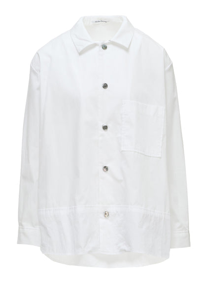 COTTON BROAD TYPEWRITER SWITCHING SHIRT