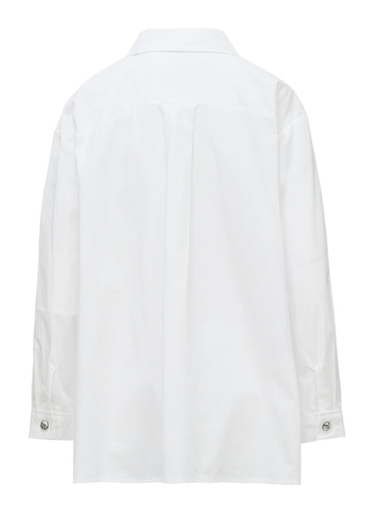 COTTON BROAD TYPEWRITER SWITCHING SHIRT