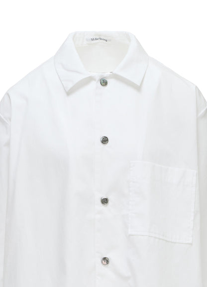 COTTON BROAD TYPEWRITER SWITCHING SHIRT