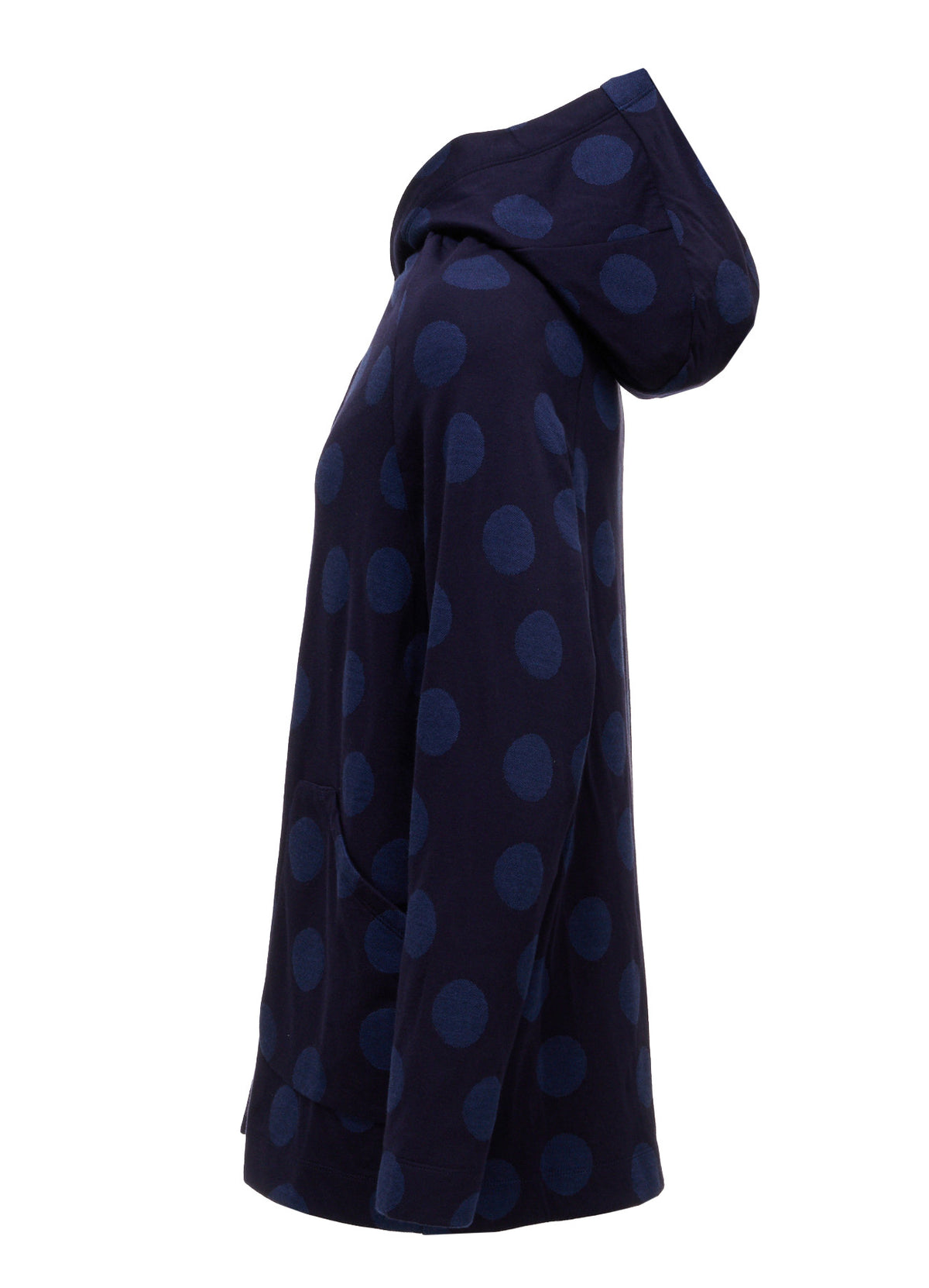 40/30 DUAL-LAYER DOT JACQUARD HOOD CARDIGAN