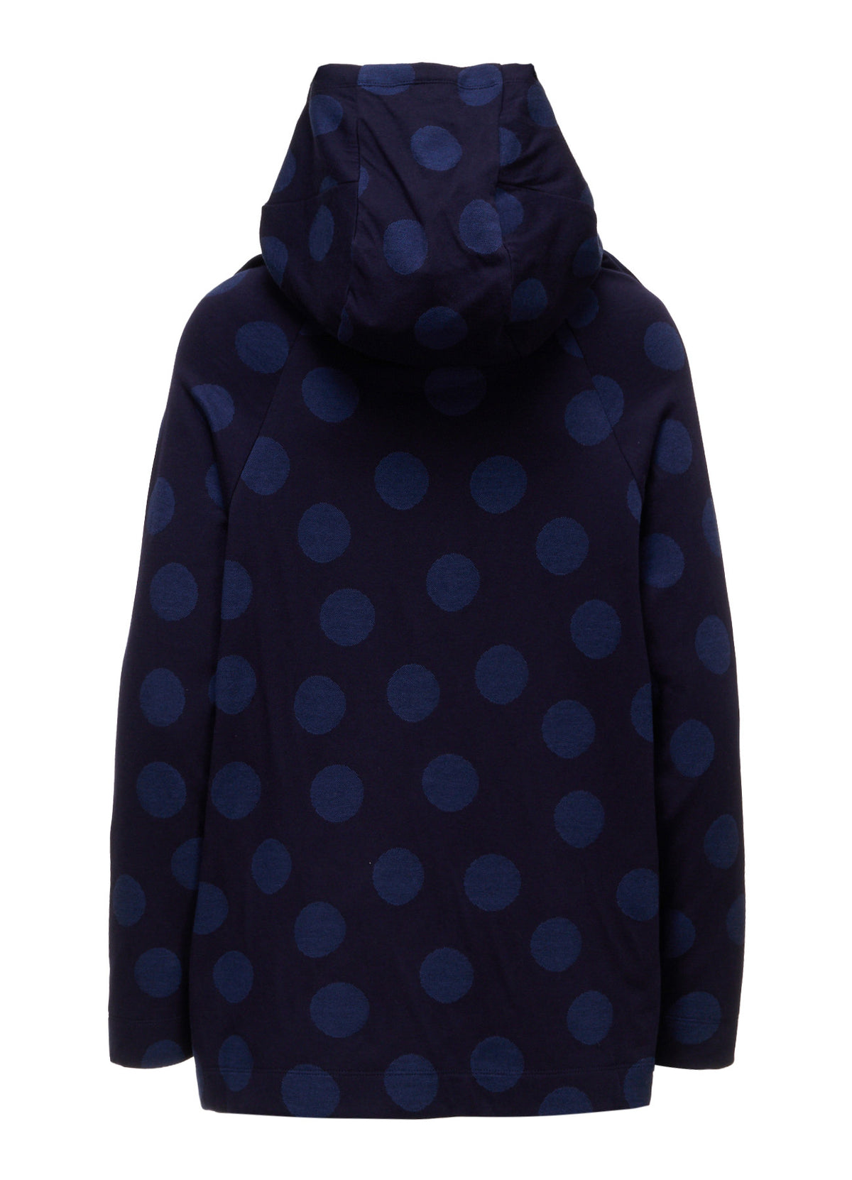 40/30 DUAL-LAYER DOT JACQUARD HOOD CARDIGAN