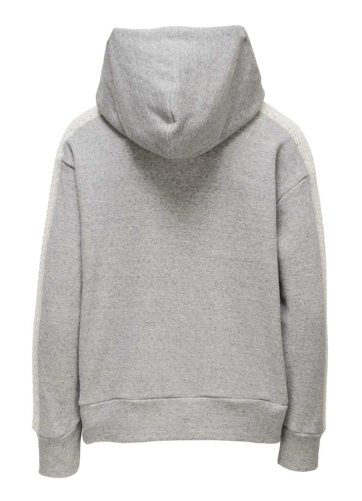 COTTON CELLULOSE FLEECE + LACE HOODIE