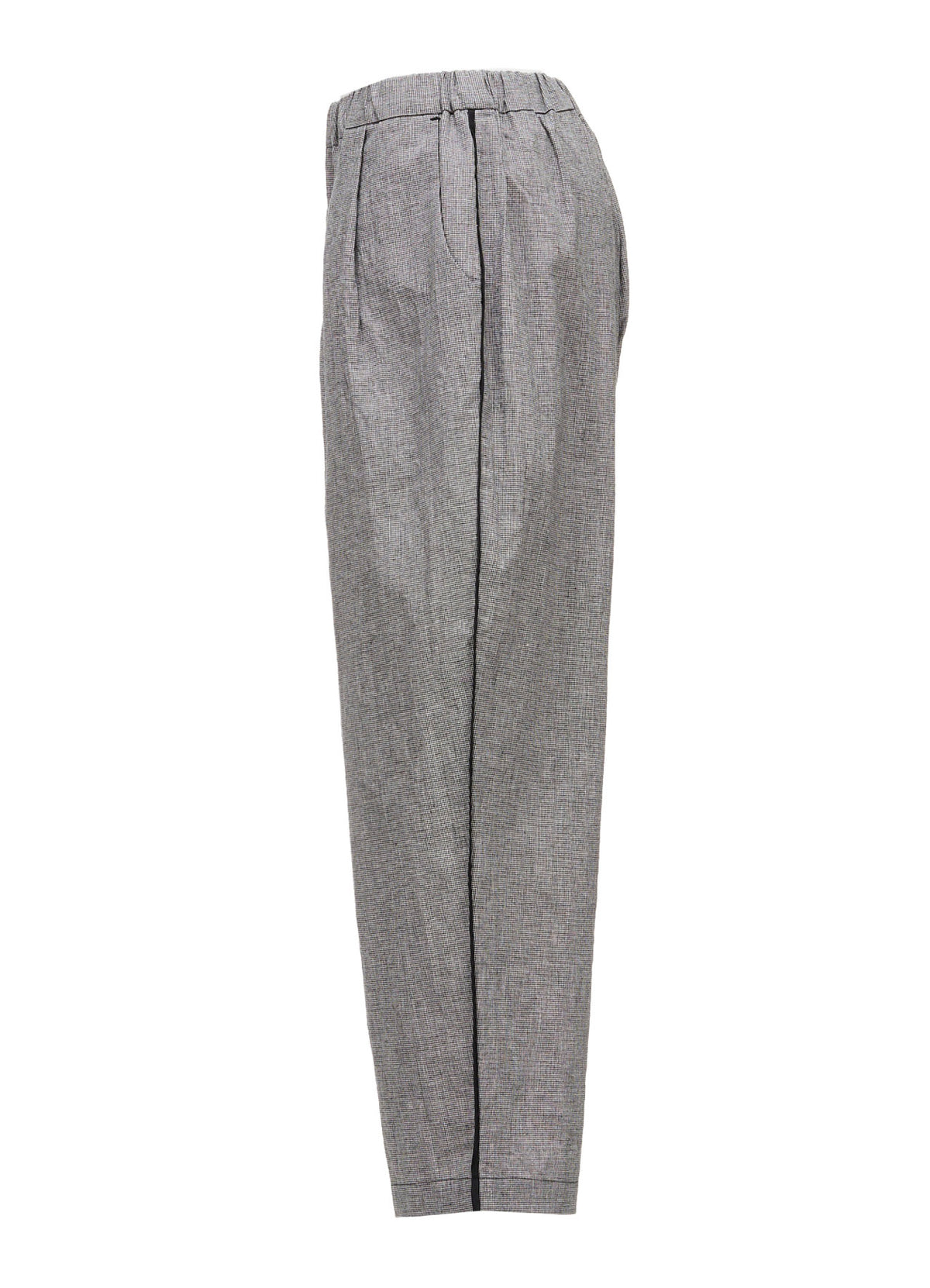 COTTON LINEN WASHER CURVED PANTS