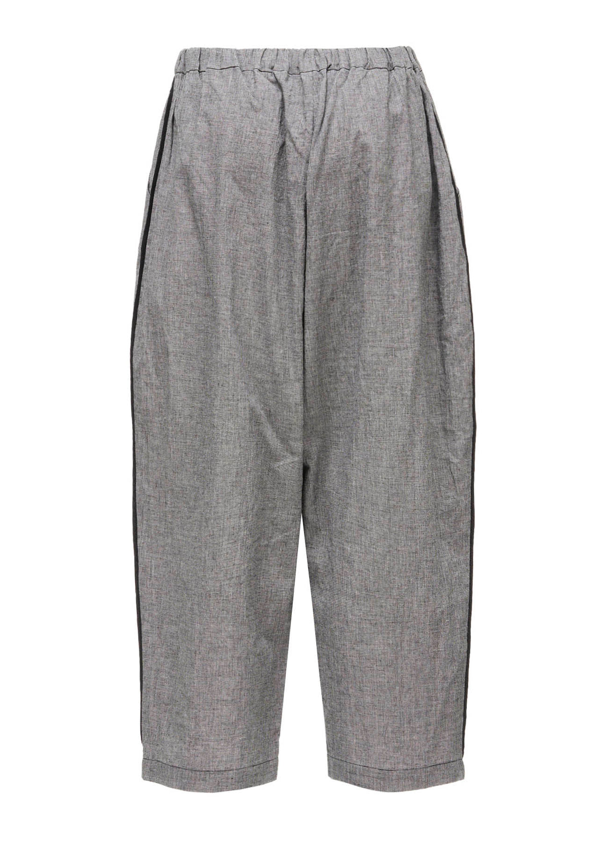 COTTON LINEN WASHER CURVED PANTS