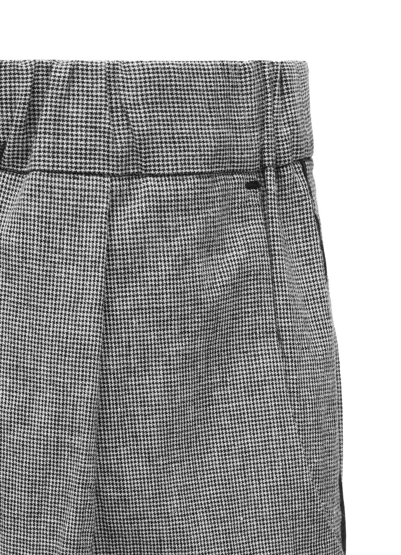 COTTON LINEN WASHER CURVED PANTS
