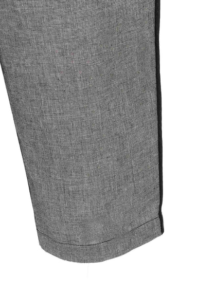 COTTON LINEN WASHER CURVED PANTS