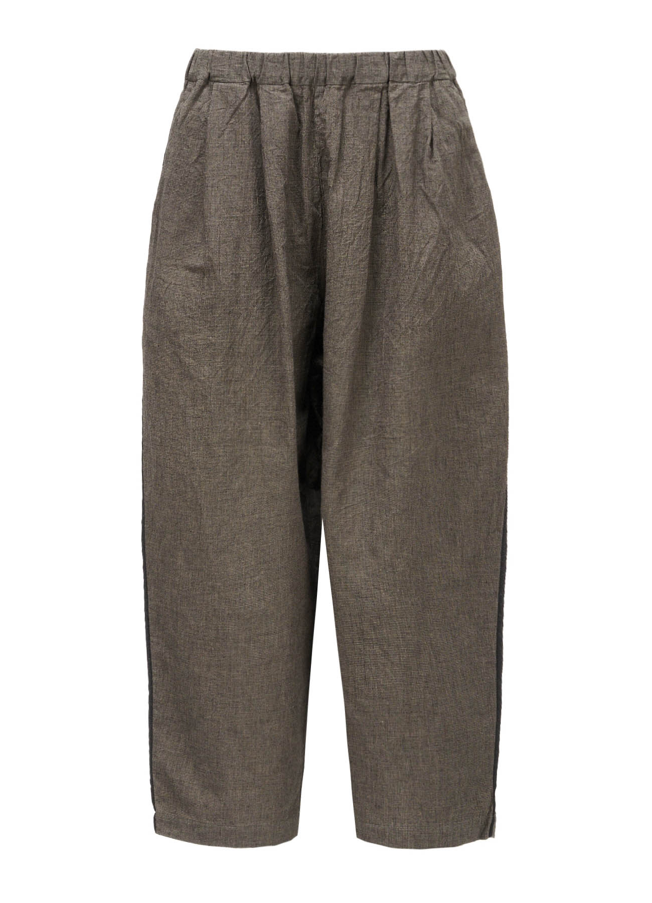 COTTON LINEN WASHER CURVED PANTS