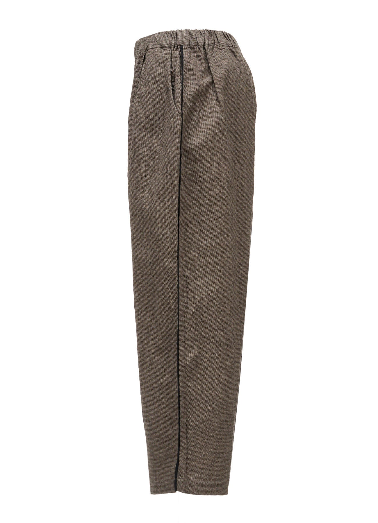 COTTON LINEN WASHER CURVED PANTS