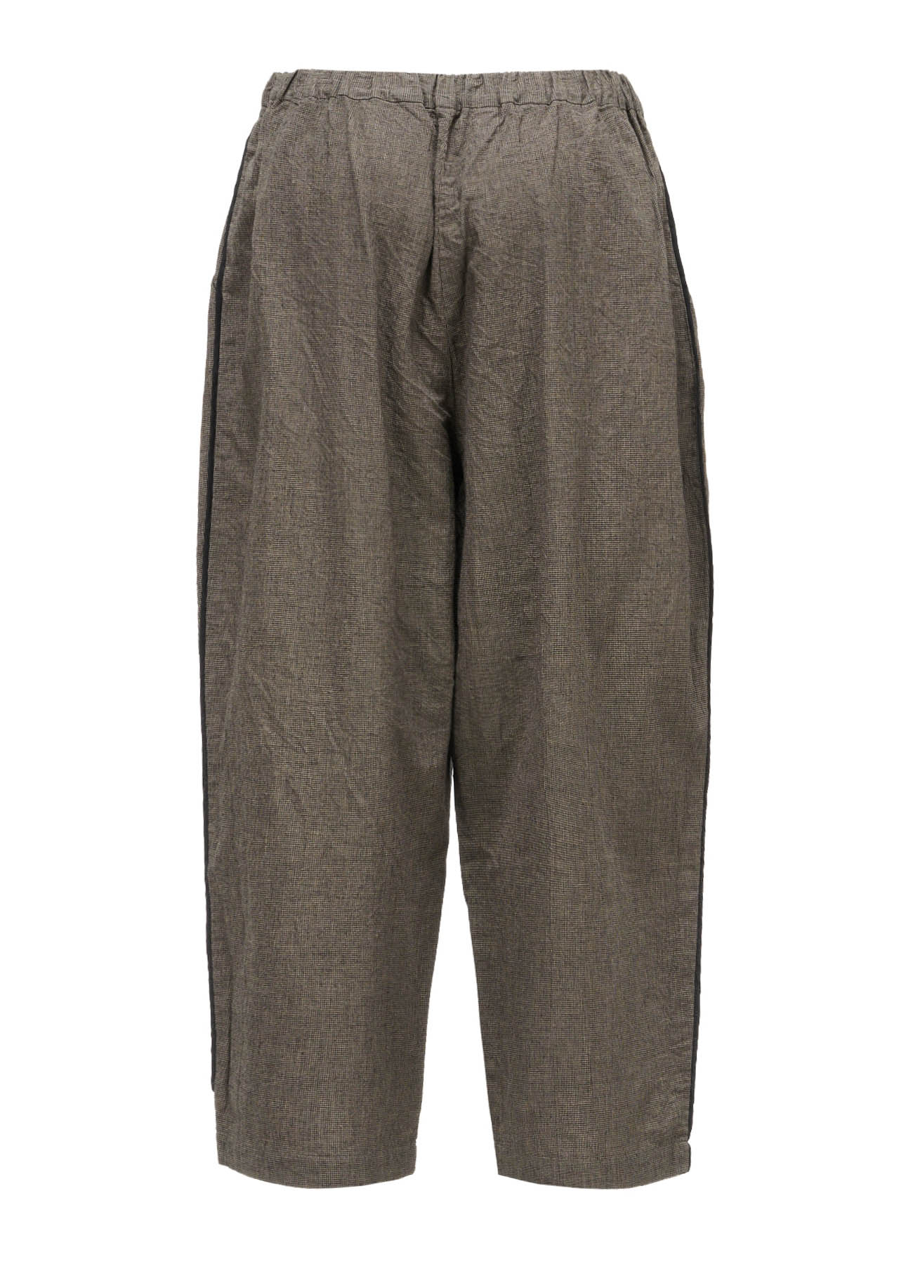 COTTON LINEN WASHER CURVED PANTS
