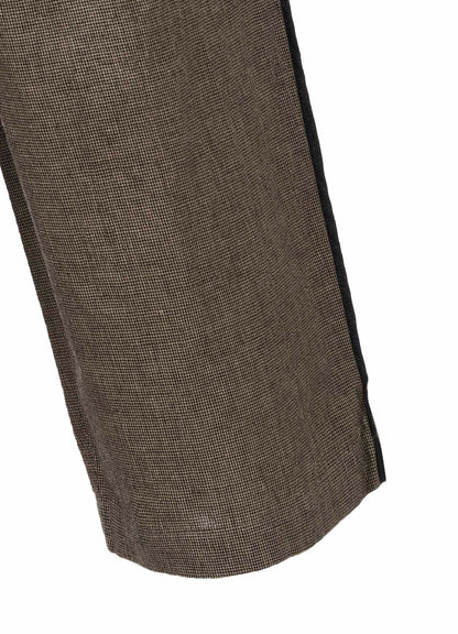 COTTON LINEN WASHER CURVED PANTS