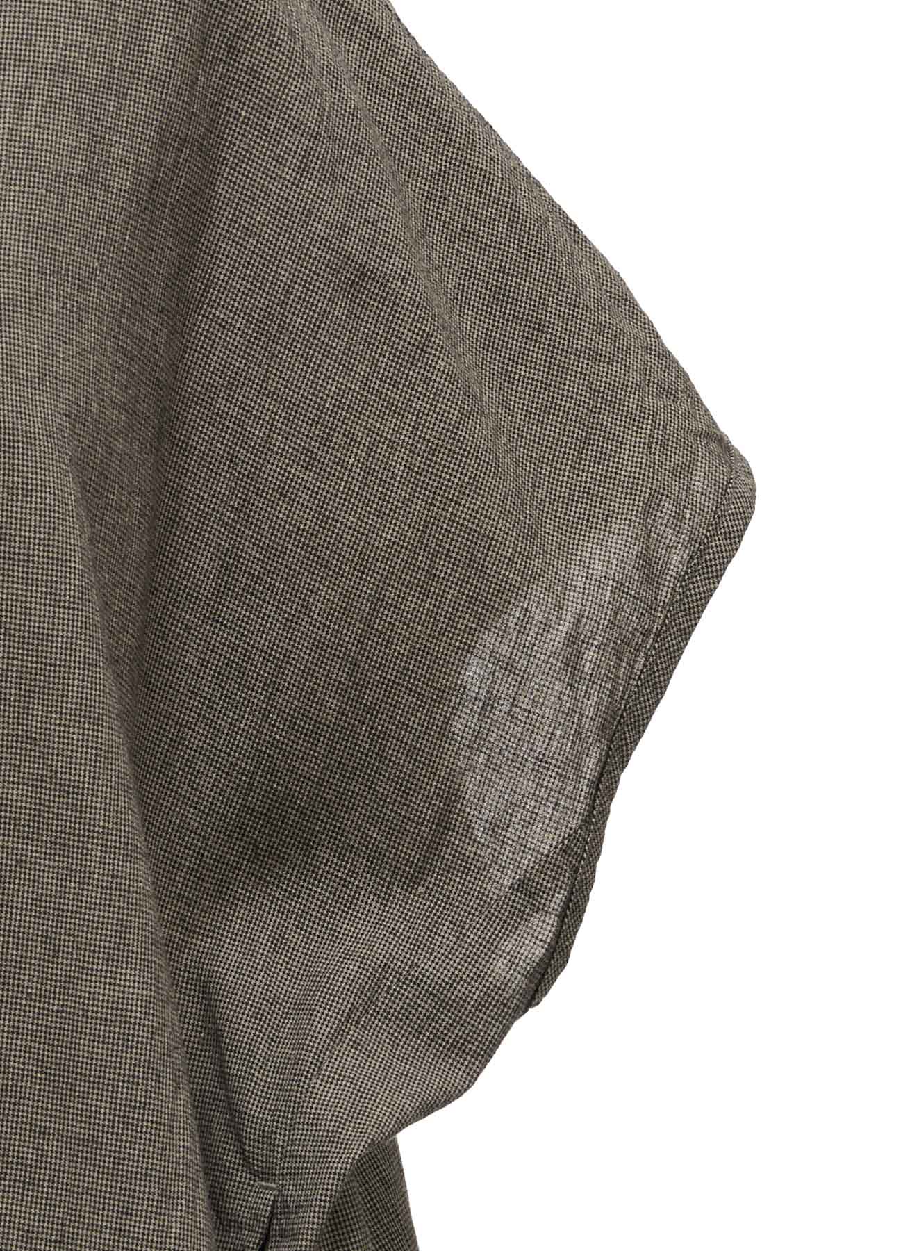 COTTON LINEN WASHER SLIT NECK ONE PIECE